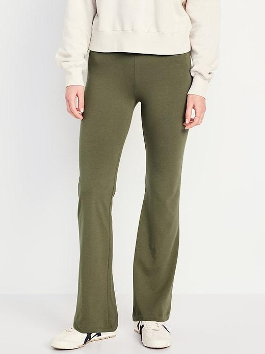 high-waisted flare leggings