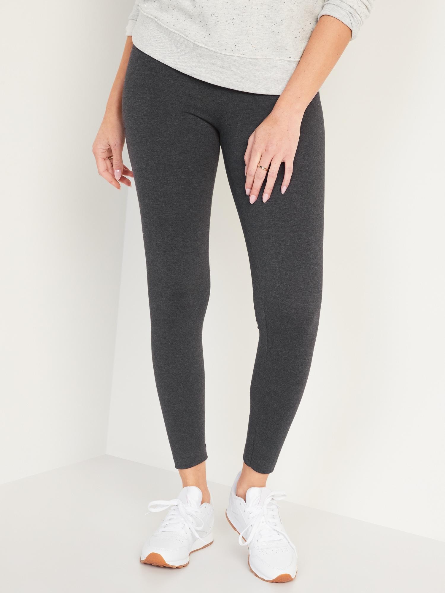 high-waisted jersey fashion layering leggings