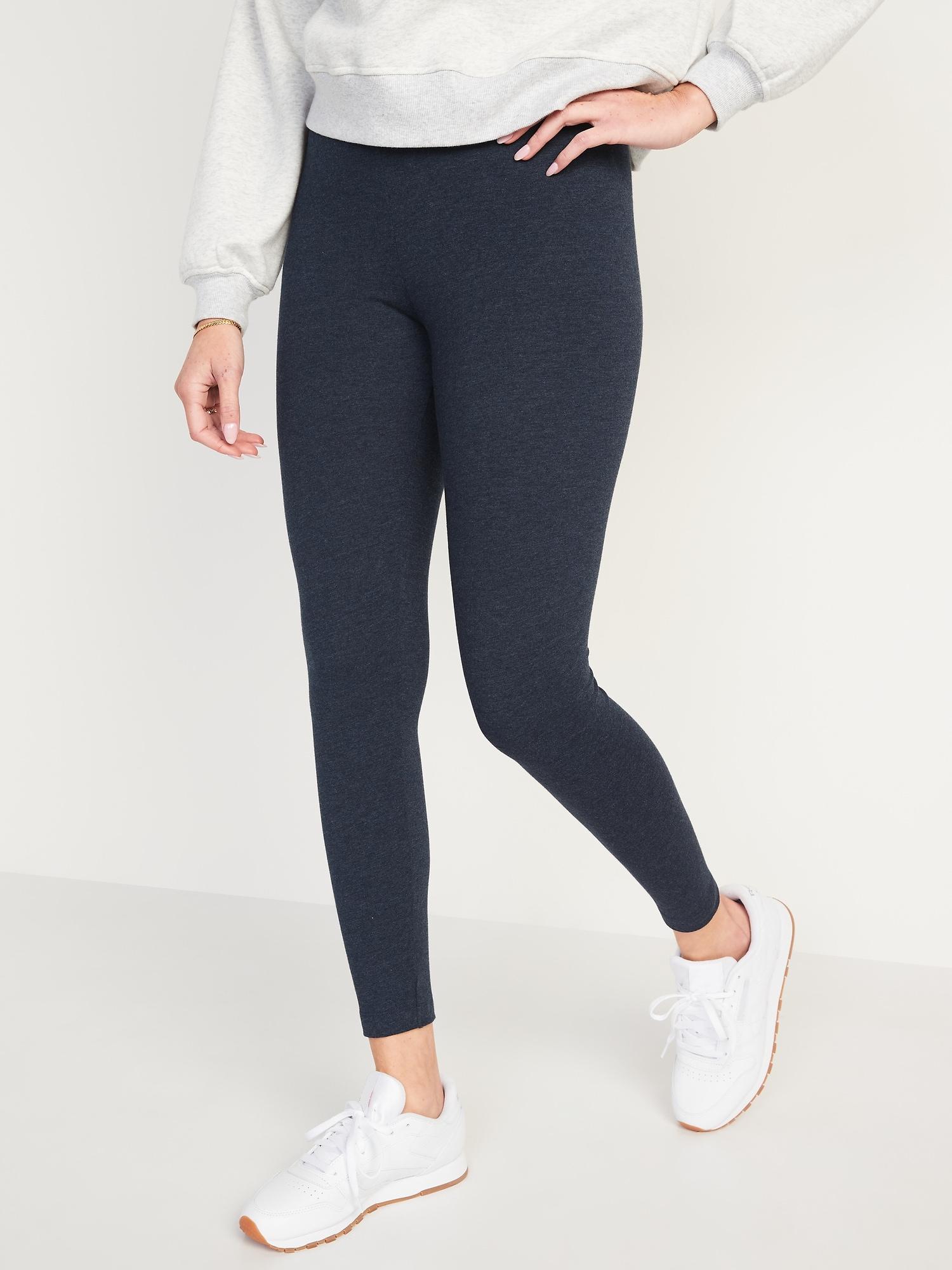 high-waisted jersey fashion layering leggings