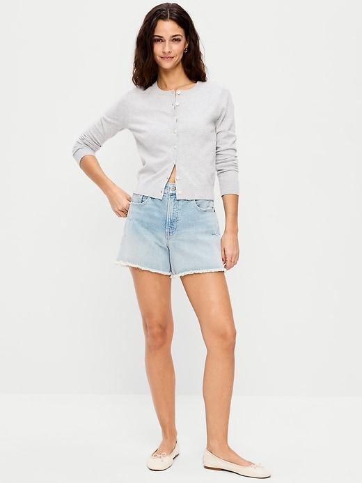 high-waisted og jean shorts -- 4-inch inseam