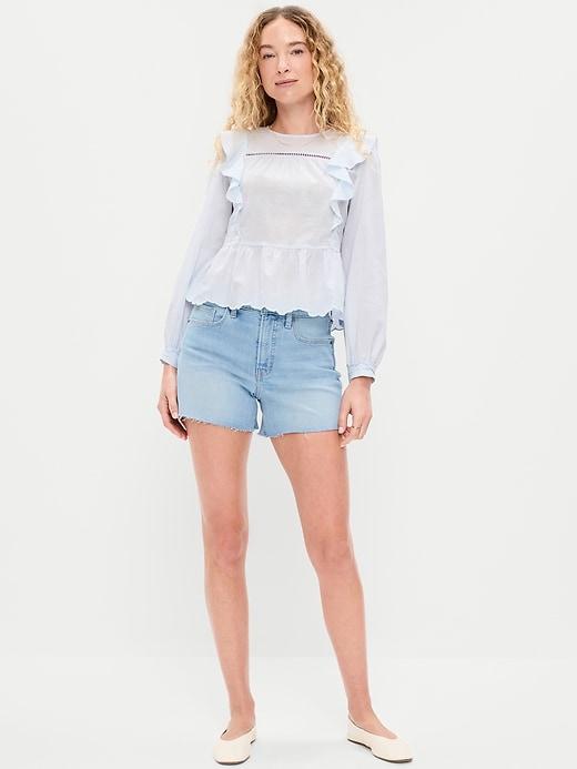 high-waisted og jean shorts -- 4-inch inseam