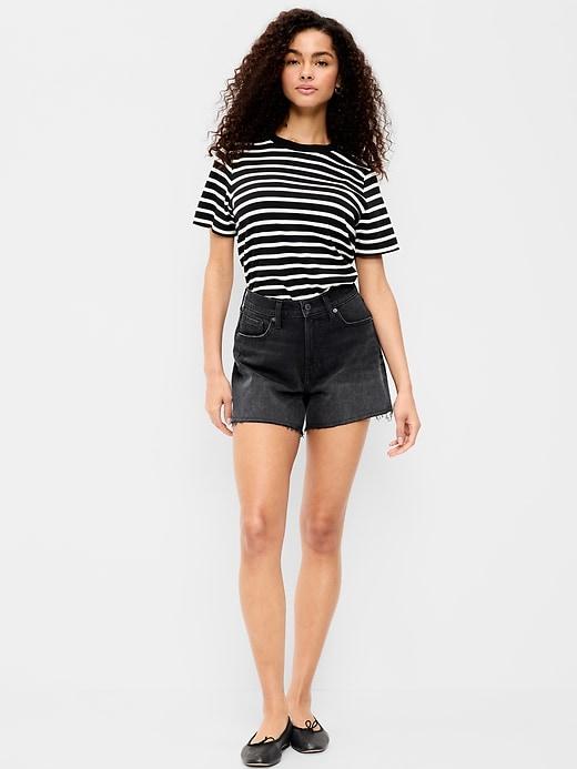 high-waisted og jean shorts -- 4-inch inseam