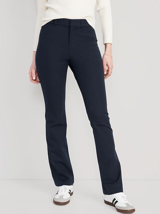 high-waisted pixie flare pants