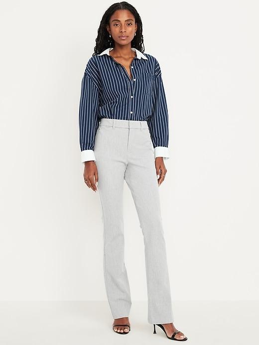 high-waisted pixie flare pants