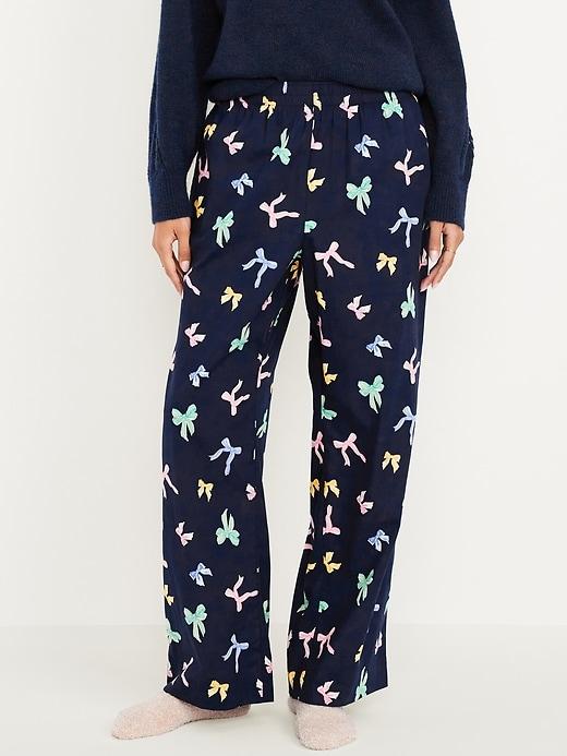 high-waisted poplin pajama pant