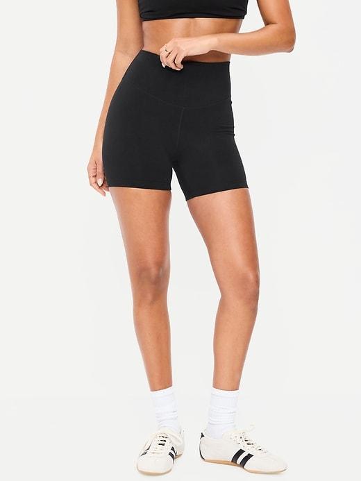 high-waisted powerchill biker shorts -- 5-inch inseam