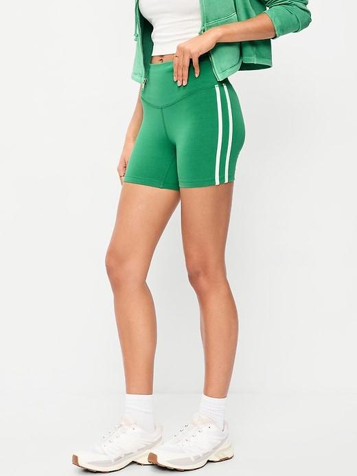 high-waisted powerchill biker shorts -- 5-inch inseam