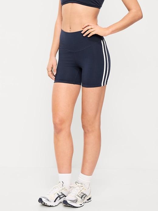 high-waisted powerchill biker shorts -- 5-inch inseam