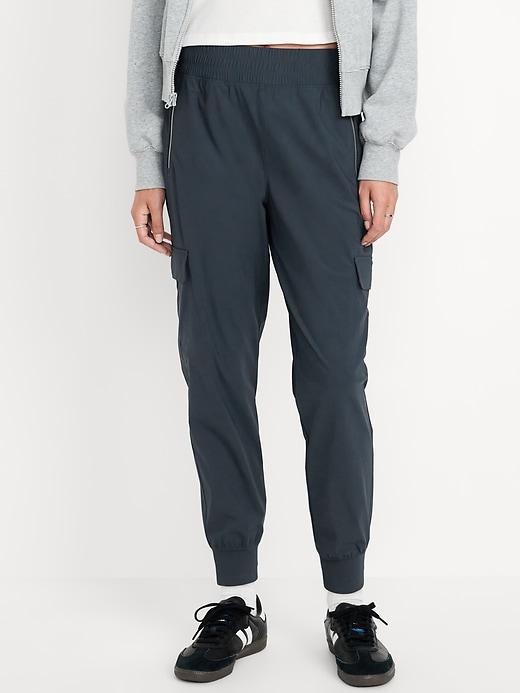 high-waisted sleektech cargo joggers