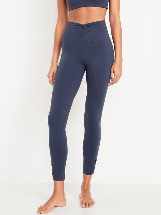 high-waisted studiosmooth ruched leggings