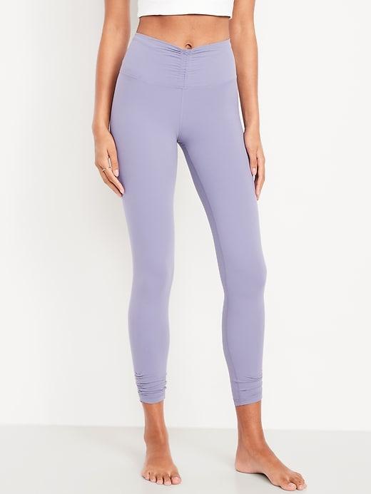 high-waisted studiosmooth ruched leggings