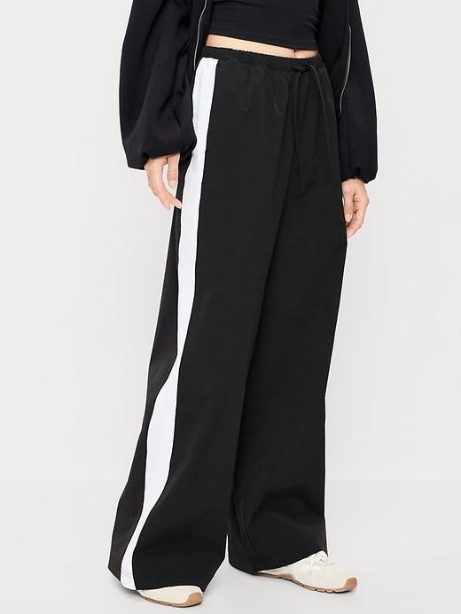 high-waisted trektech straight-leg pants