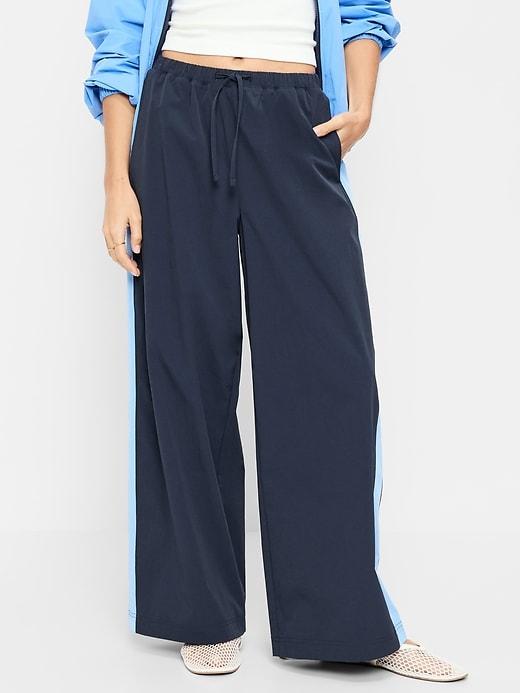 high-waisted trektech straight-leg pants