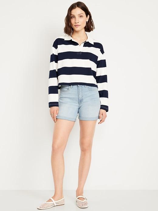 high-waisted wow jean shorts -- 5-inch inseam