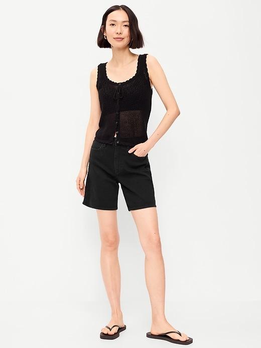 high-waisted wow jean shorts -- 7-inch inseam