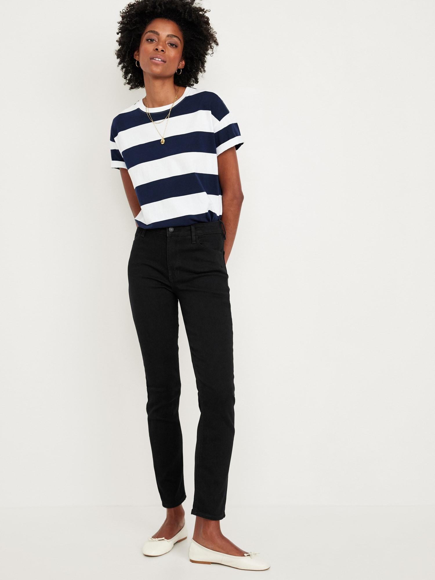 high-waisted wow straight ankle jeans