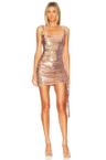 hillary drape mini dress