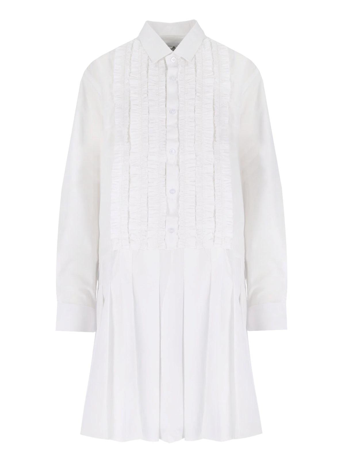 hodakova 'tennis frill' shirt midi dress