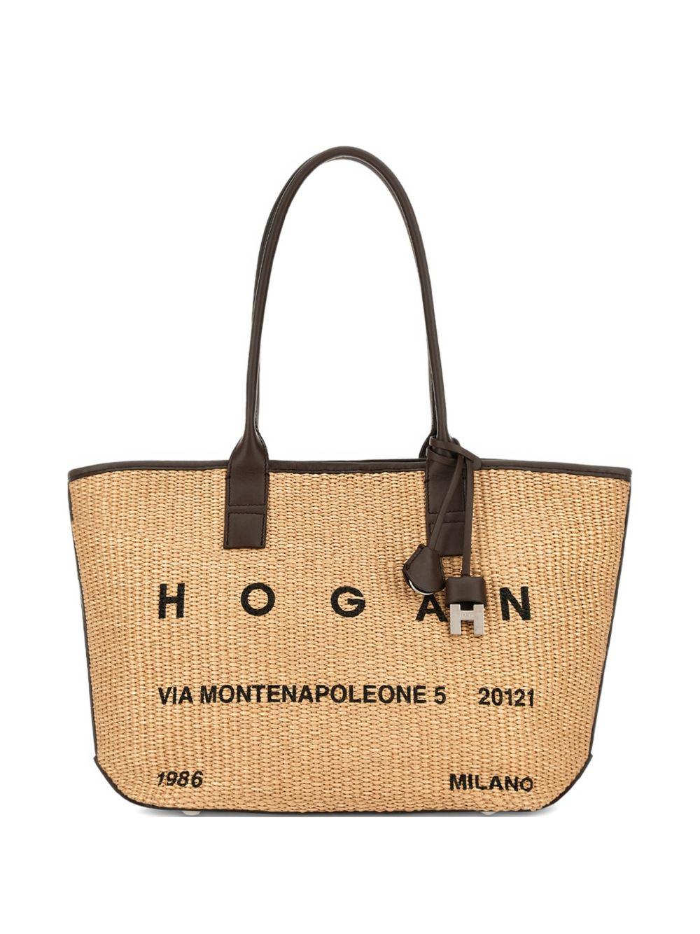 hogan bags beige outer: cotton - women
