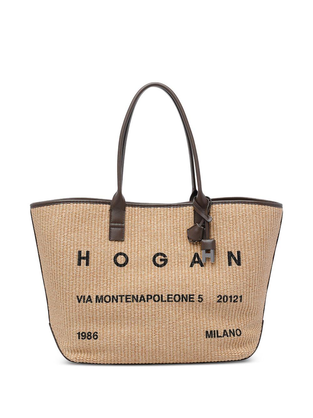 hogan bags beige outer: raffia - women