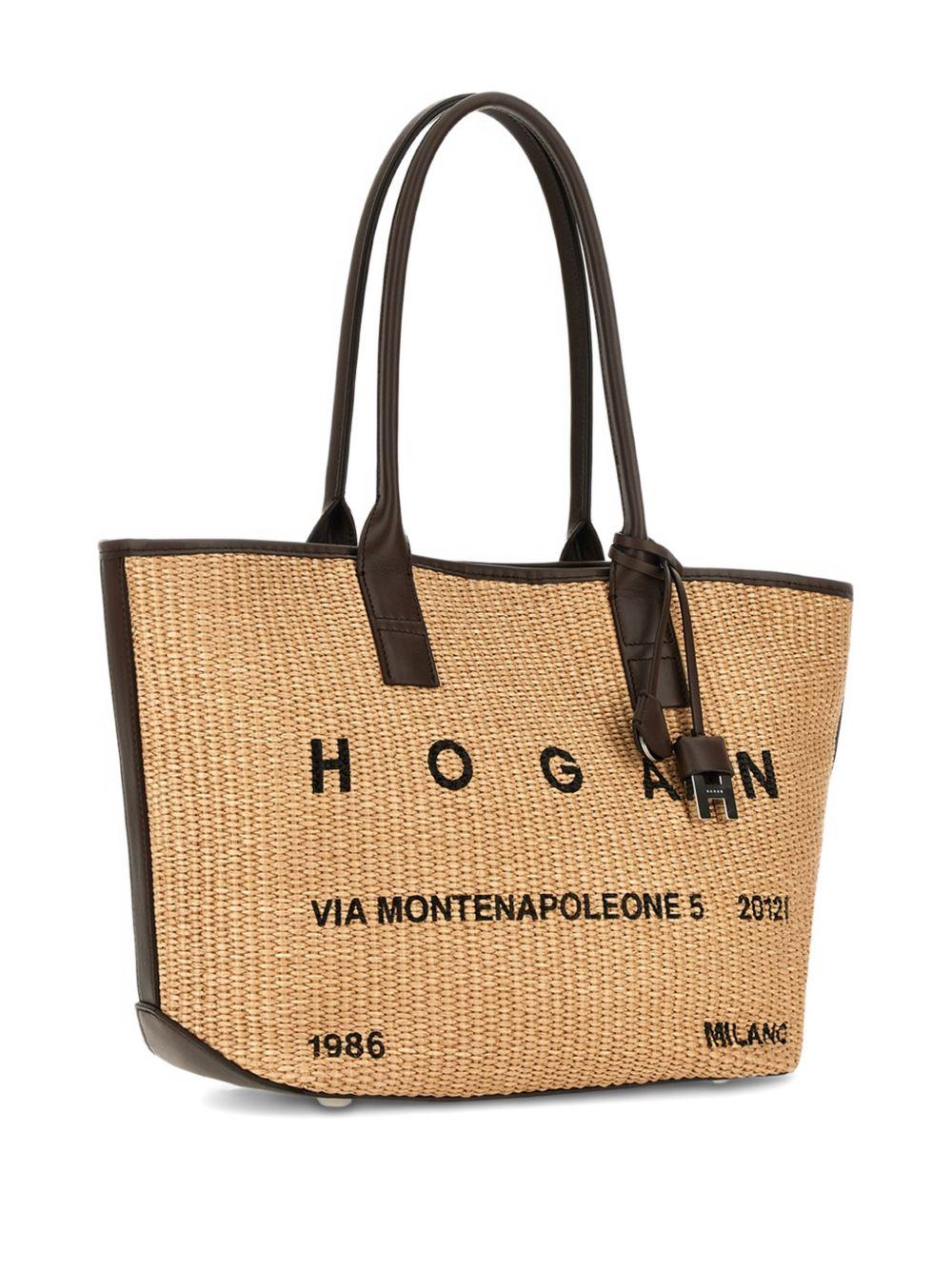 hogan bags beige raffia - women