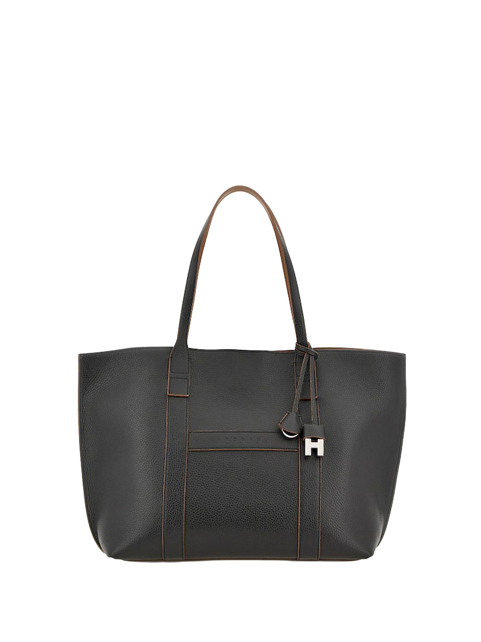 hogan bags black calf leather - women