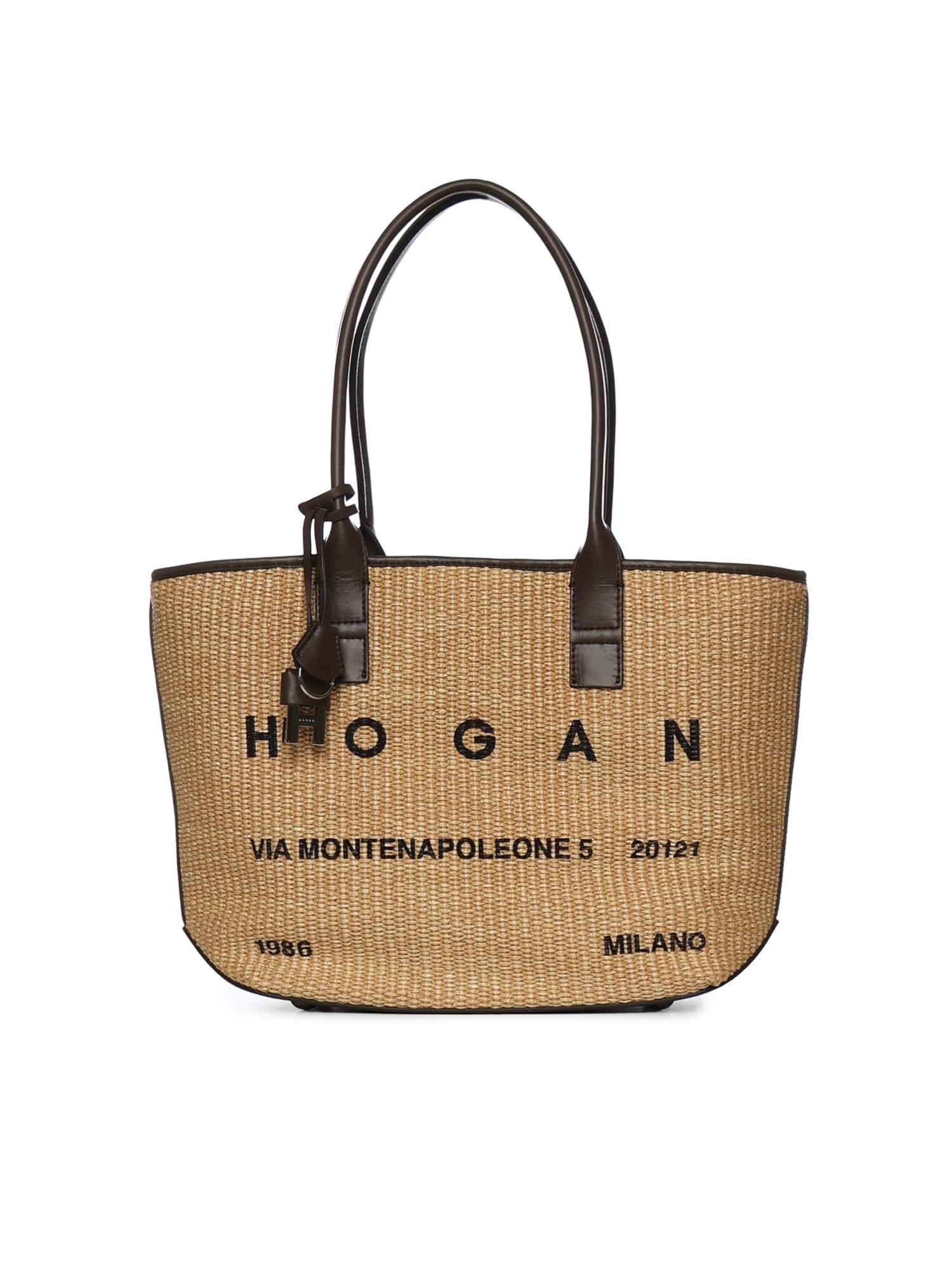 hogan bags brown/ivory cotton - women