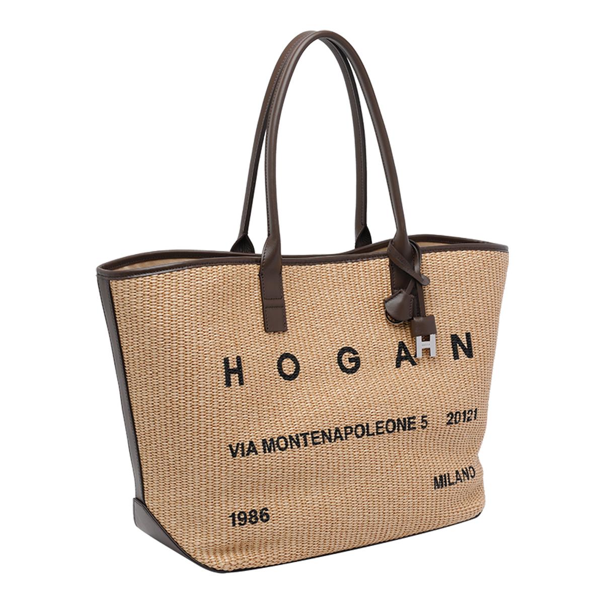 hogan bags brown raffia - women