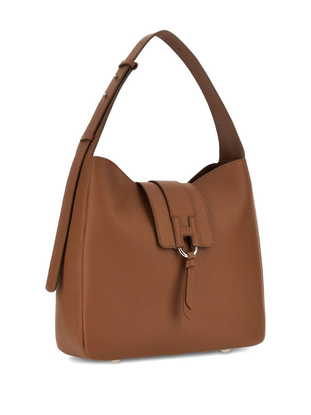 hogan bags leather brown calfskin - women