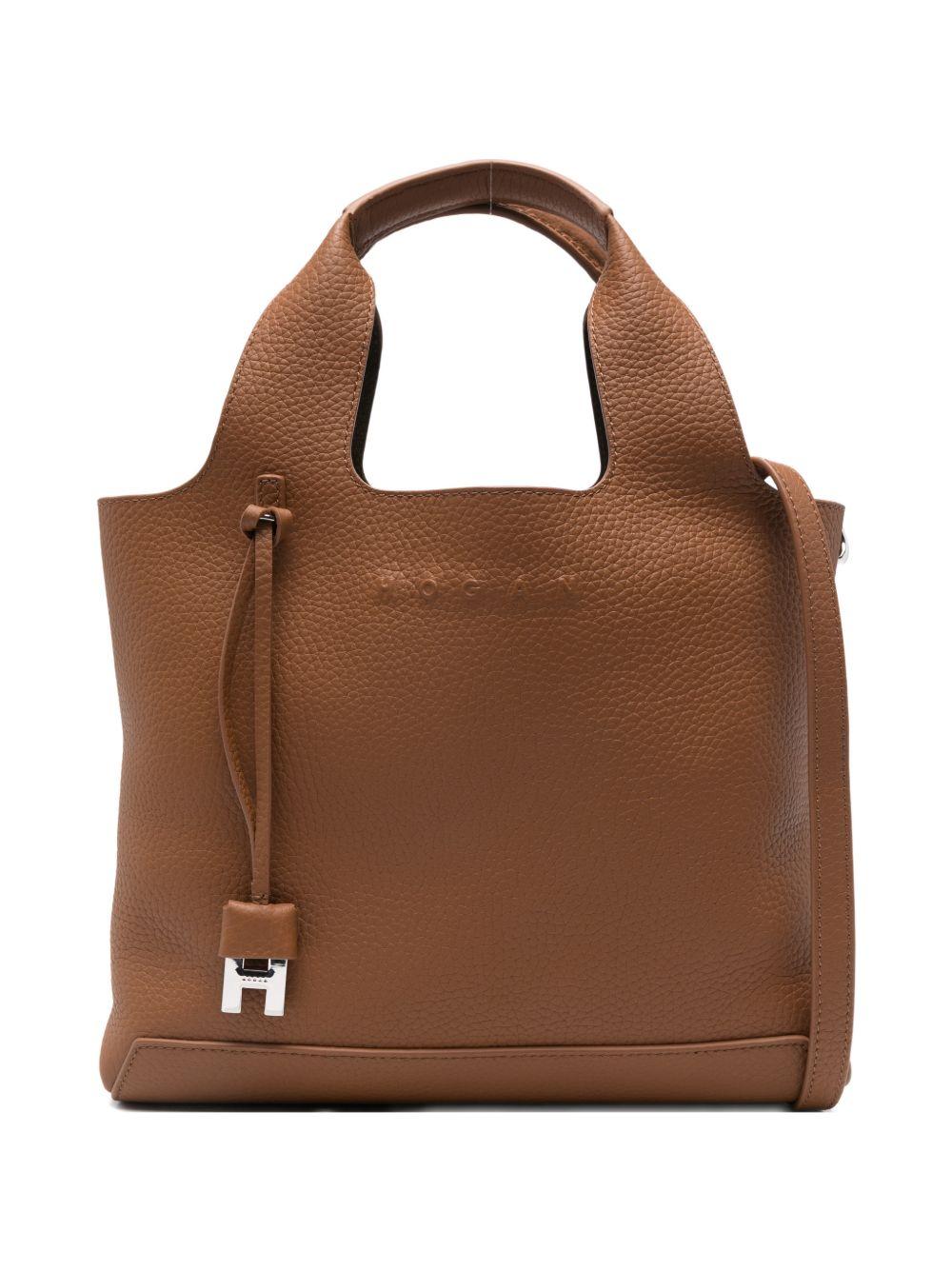 hogan bags leather brown outer: calf - women