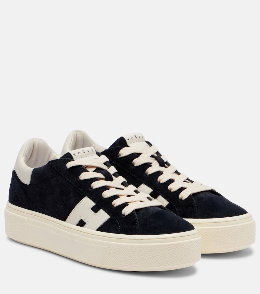 hogan crosswind leather sneakers