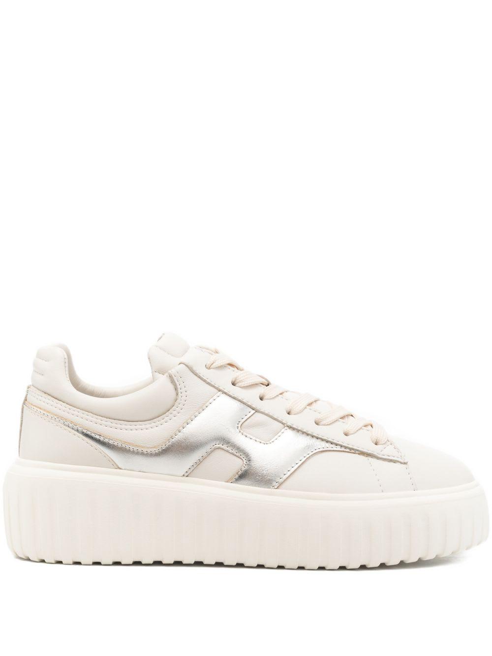 hogan h-stripes leather sneakers