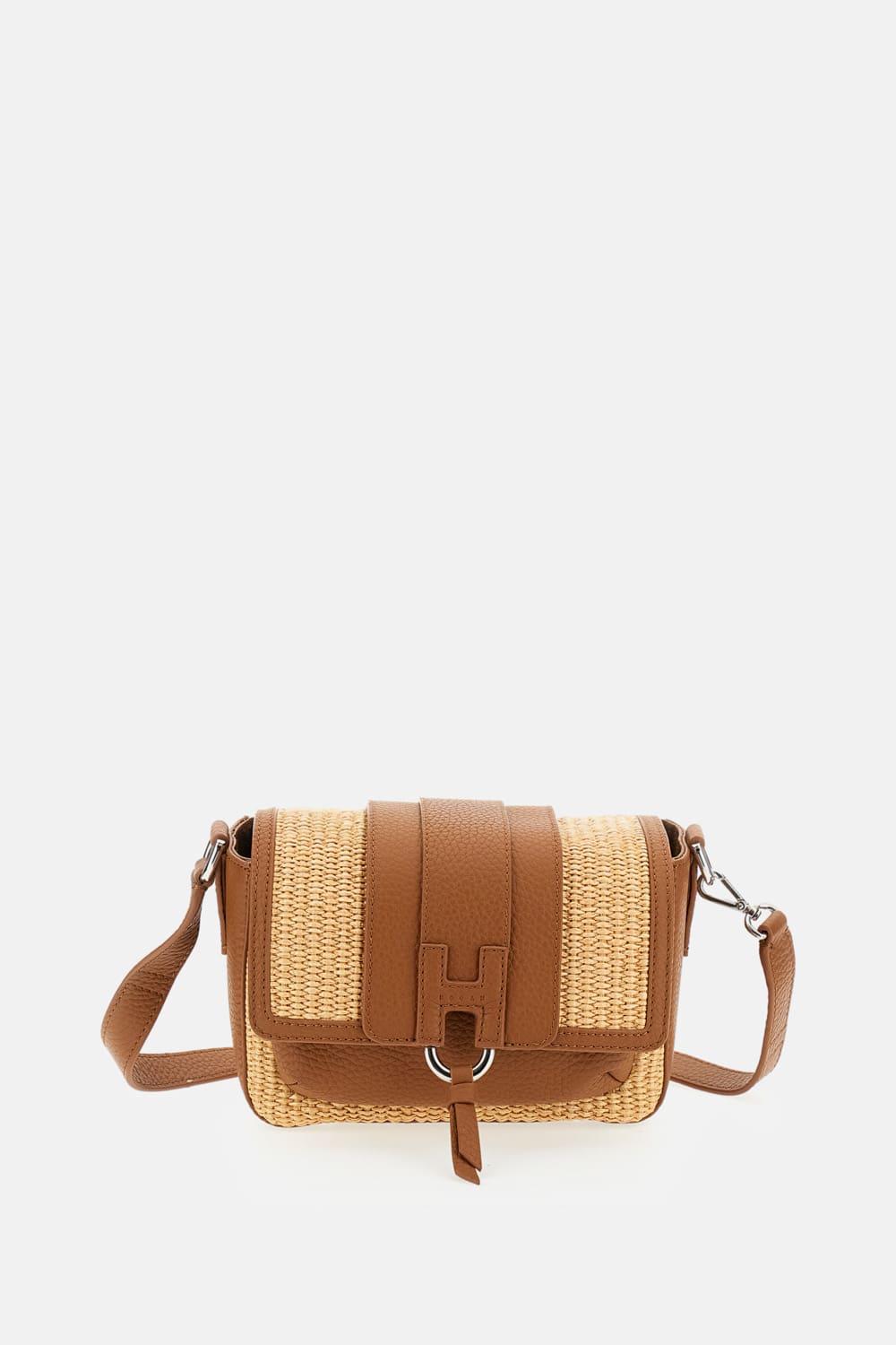 hogan h01x flap raffia bag