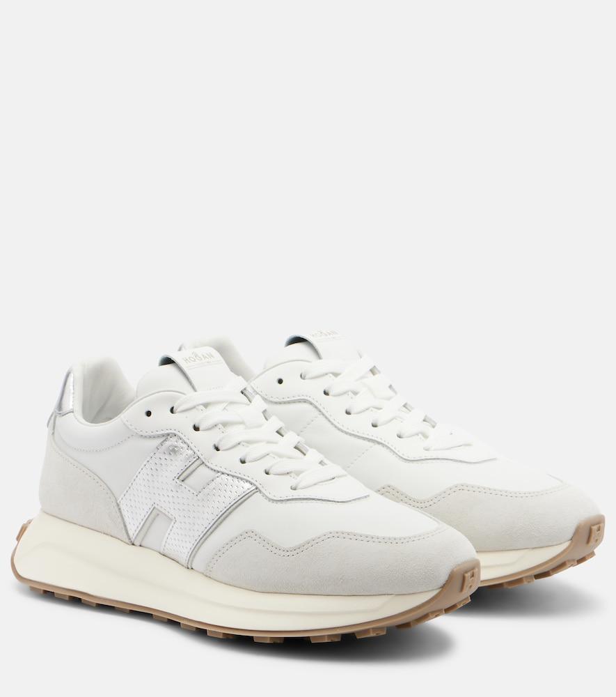 hogan h641 leather and suede sneakers