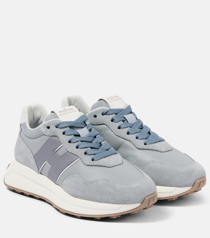 hogan h641 suede and leather sneakers
