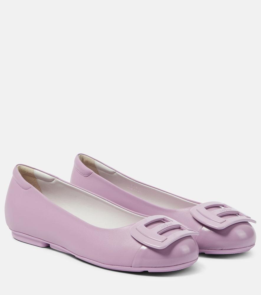 hogan h661 leather ballet flats