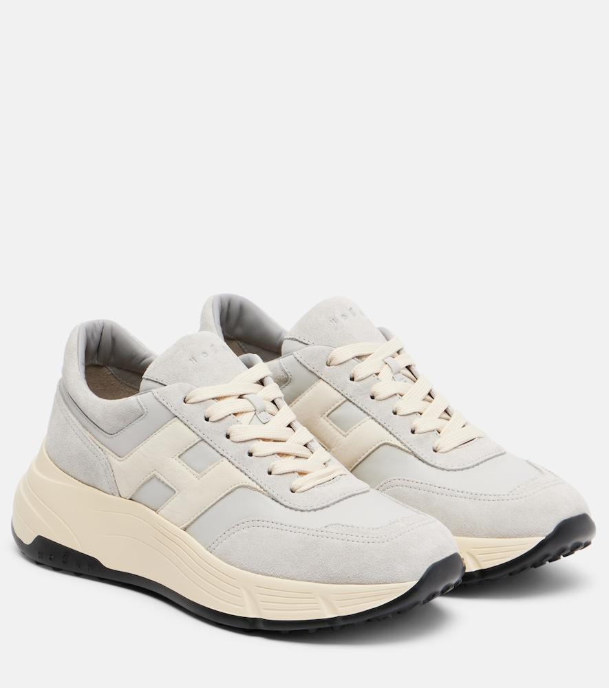 hogan h669 suede and leather sneakers
