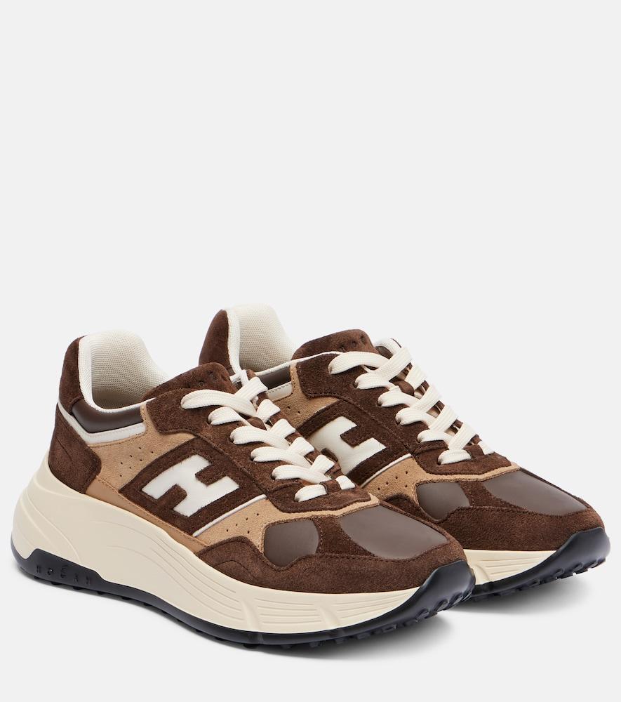 hogan h669 suede and leather sneakers