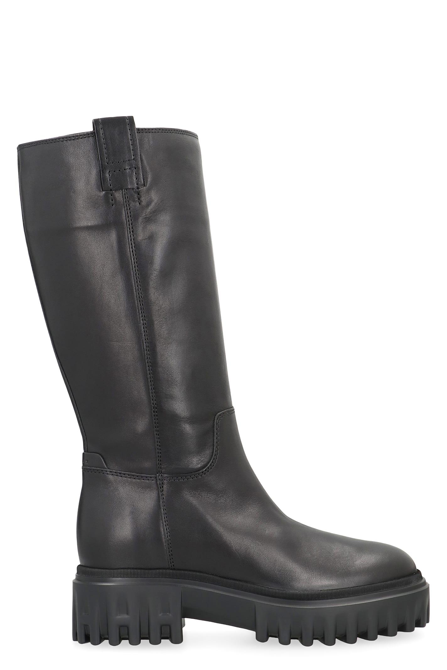 hogan h700 leather boots
