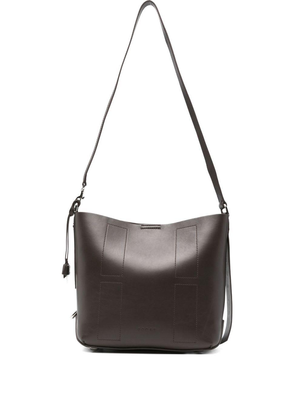 hogan hocket small leather hobo bag