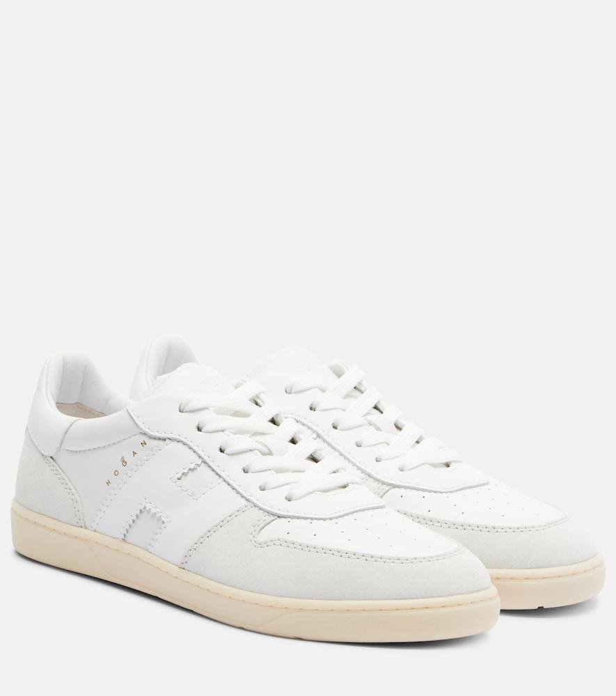 hogan hogan h641 leather and suede sneakers