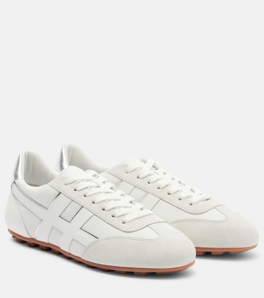 hogan hogan olympia leather sneakers
