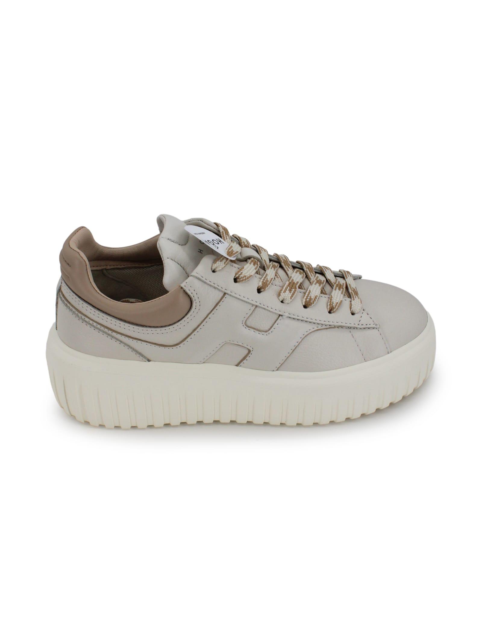 hogan leather platform sneakers