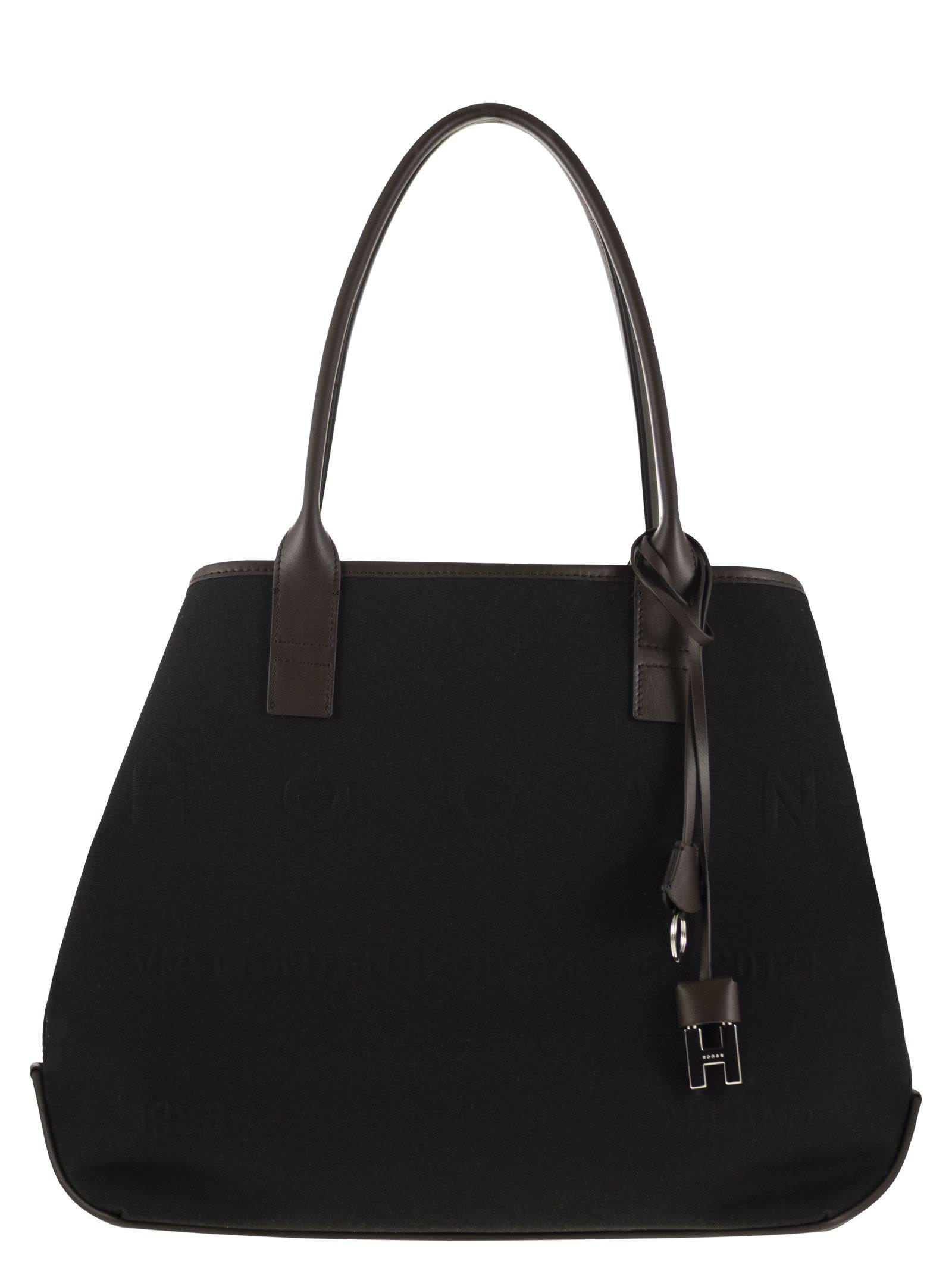 hogan medium canvas shopping bag
