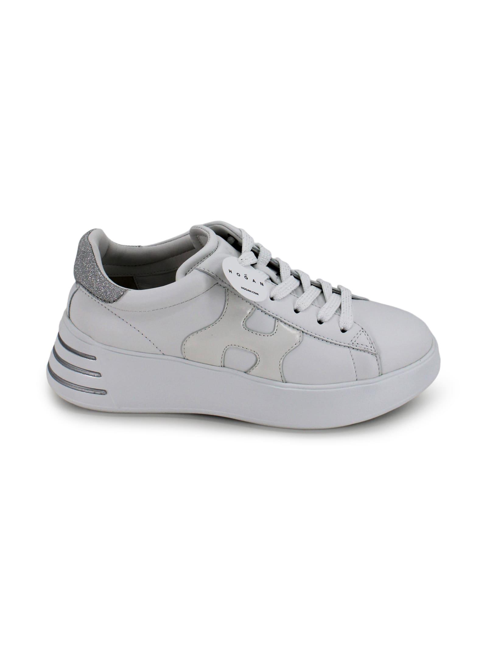 hogan rebel leather sneakers