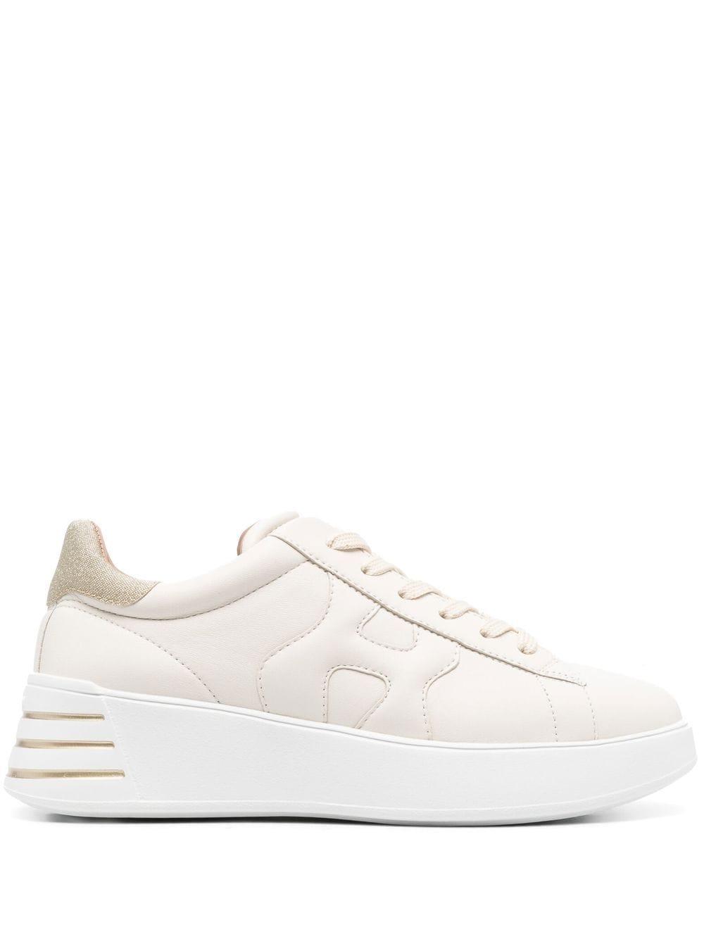 hogan rebel leather sneakers
