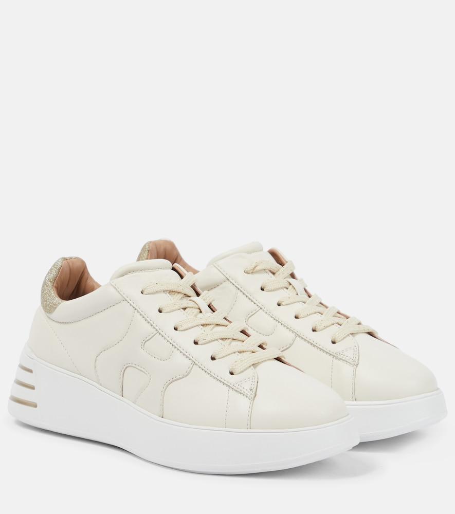 hogan rebel leather sneakers
