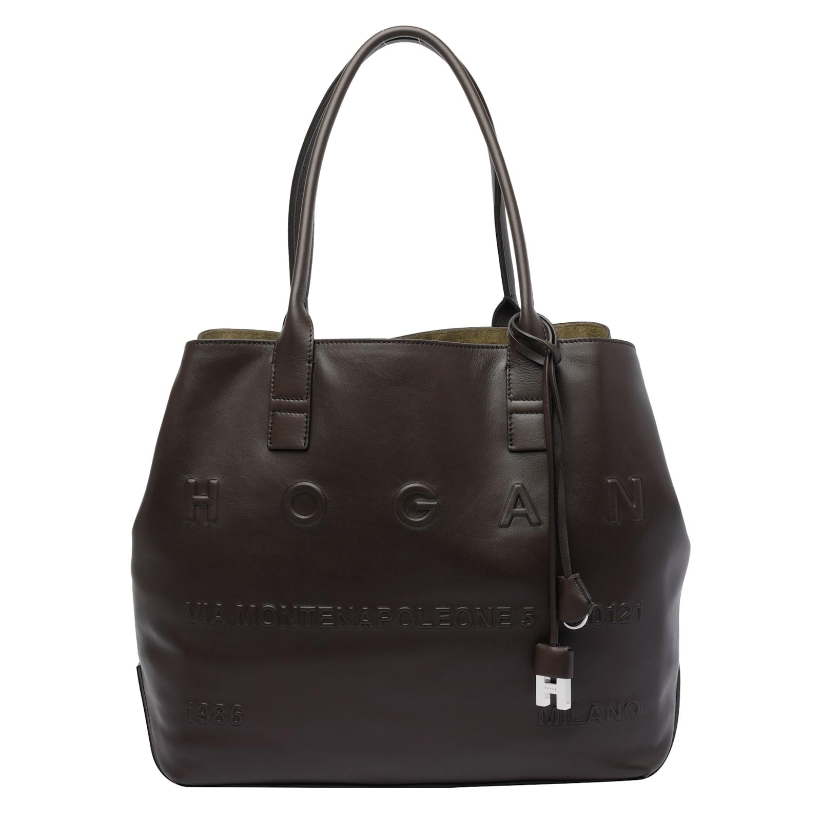 hogan script medium shopping bag