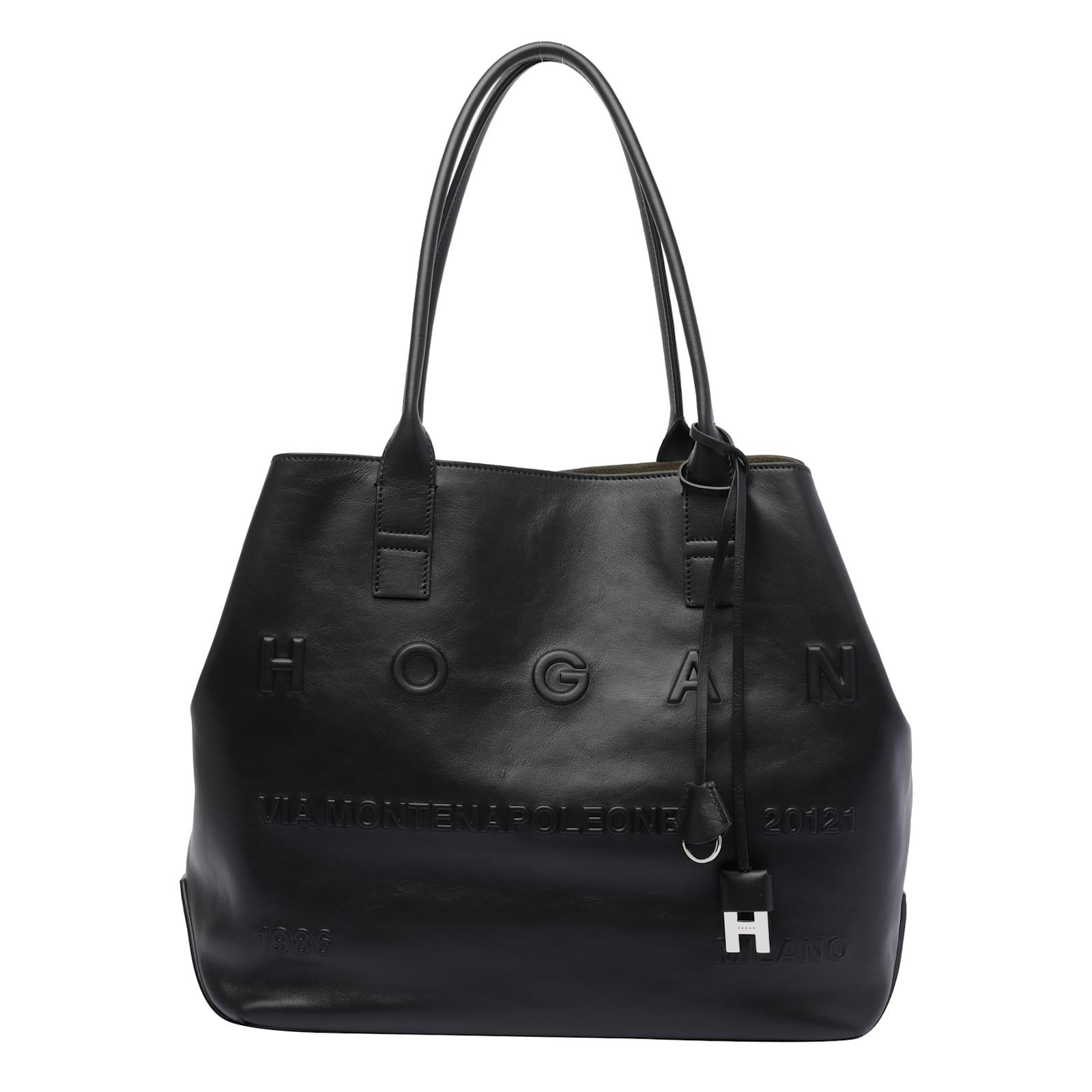 hogan script medium shopping bag