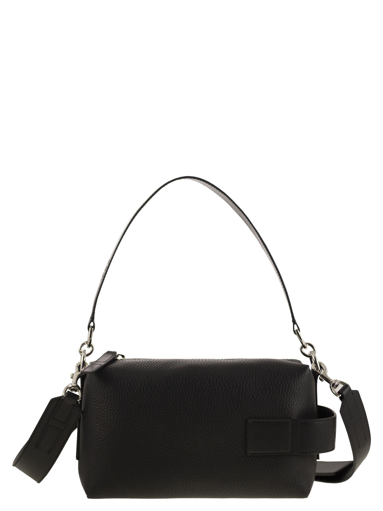 hogan script mini leather top box